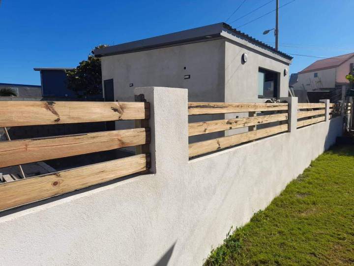 Clôture béton et bois Saint-Louis